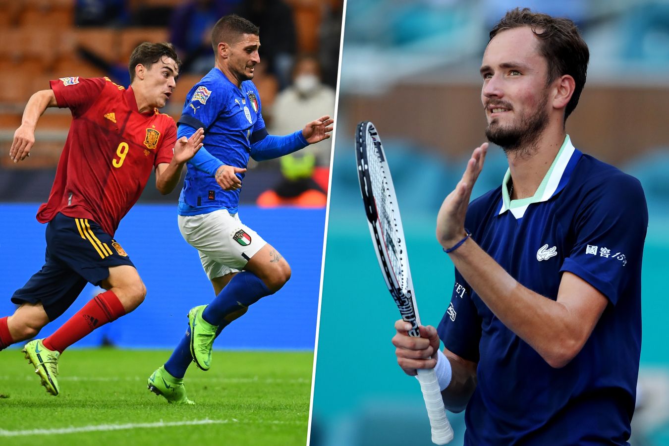 5 избранных матчей четверга: Испания и Италия в Лиге наций, Медведев — в Хертогенбосхе