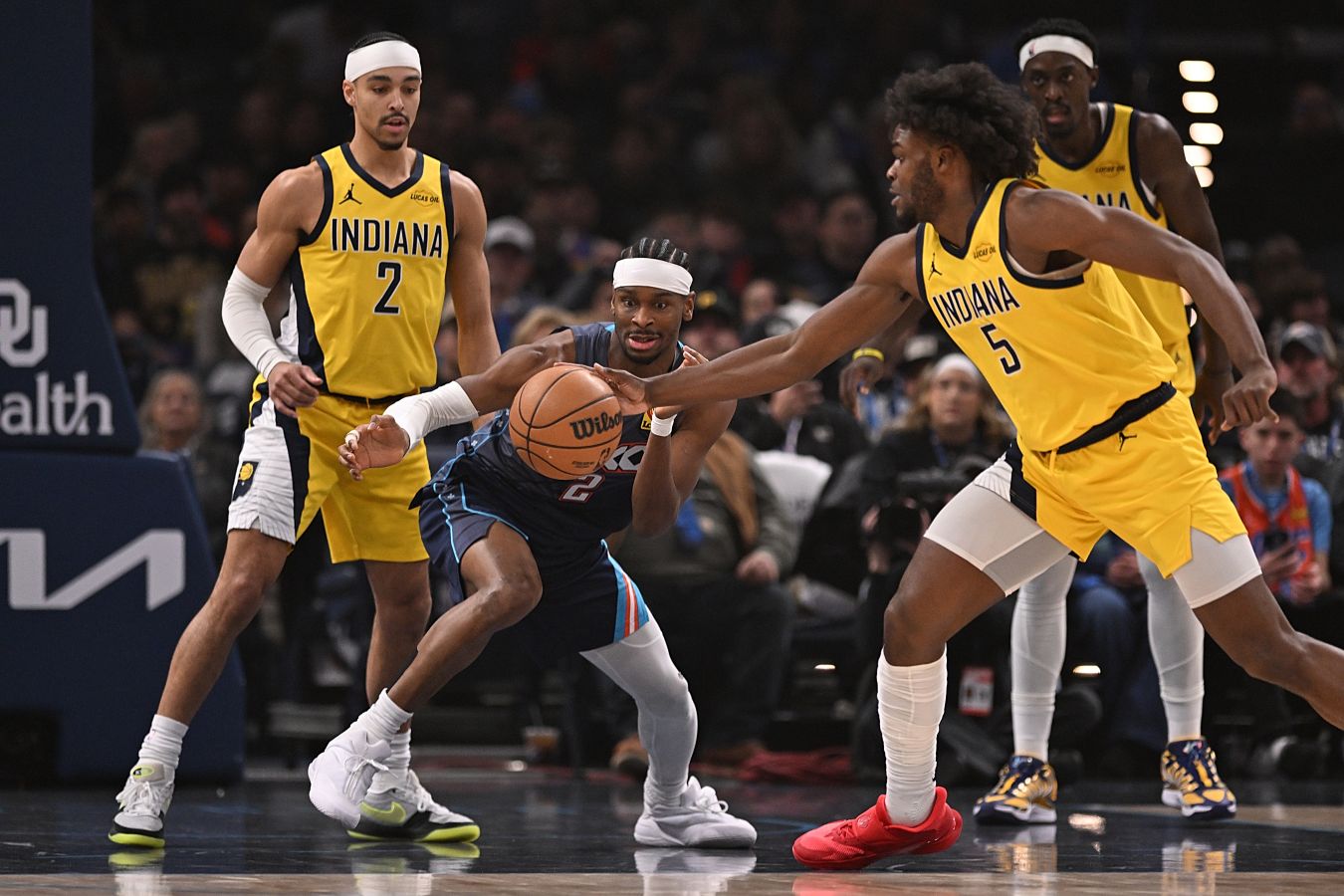 47 очков Гилджес-Александера не спасли Оклахому от поражения в матче с Индианой