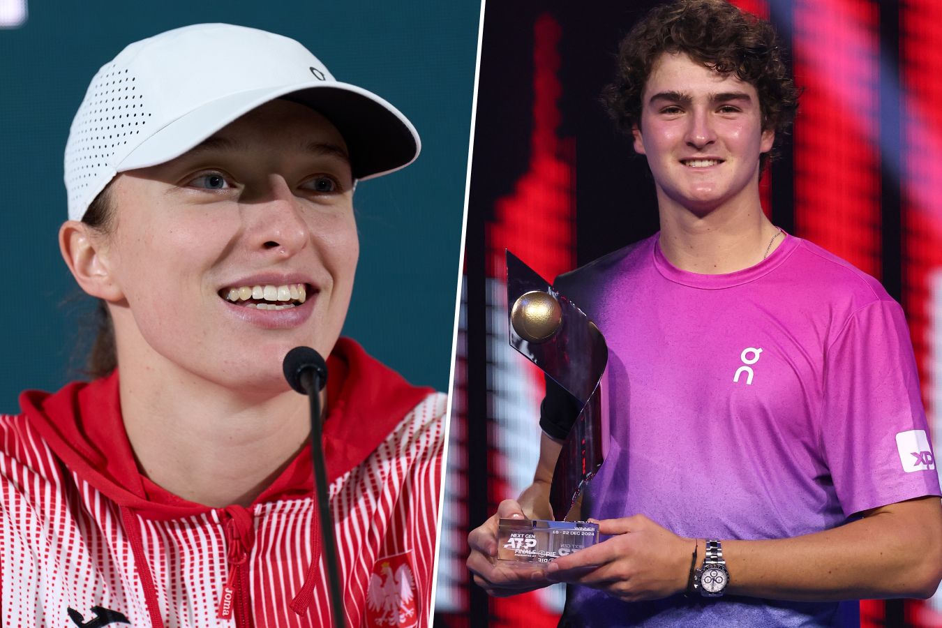 Ига Швёнтек поздравила Жоао Фонсеку с завоеванием титула на ATP Next Gen Finals — 2024