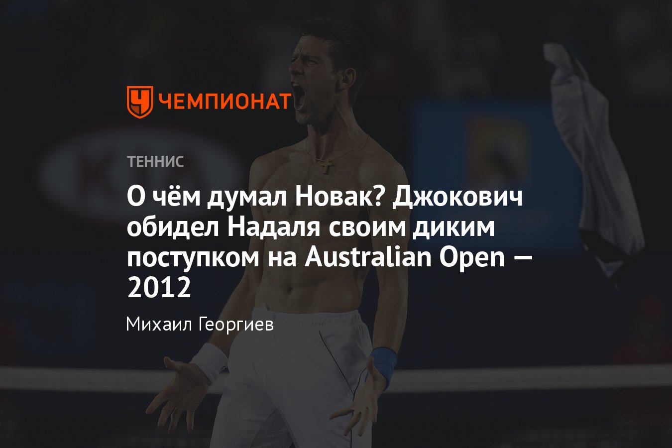 Новак Джокович обидел Рафаэля Надаля своим буйным празднованием после  эпической победы в финале Australian Open — 2012 - Чемпионат