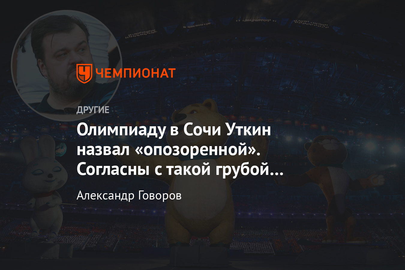 Олимпиада-2014 в Сочи – это национальная гордость или большой позор? -  Чемпионат