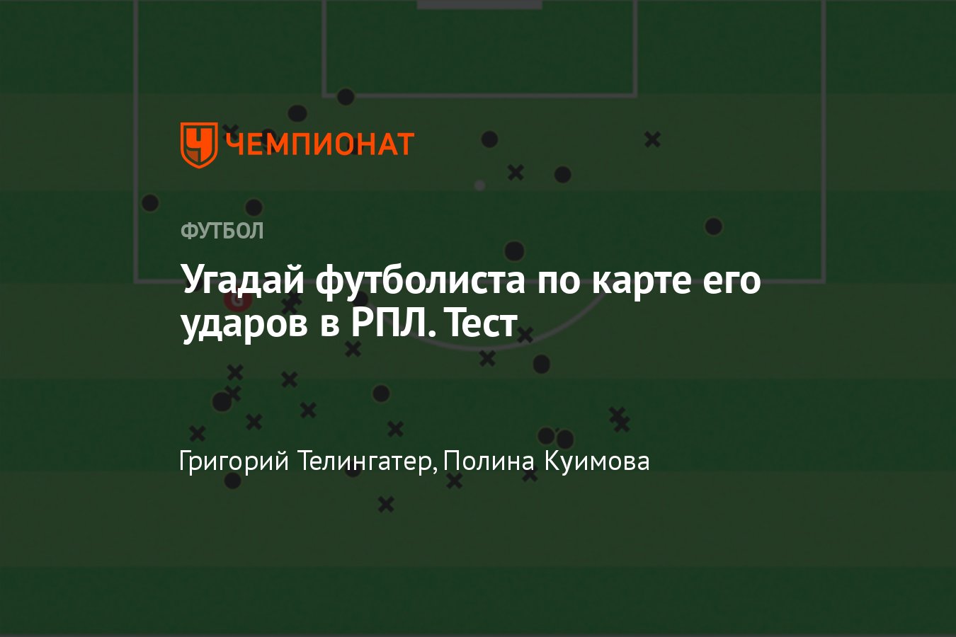 РПЛ, сезон-2021/2022: угадай футболиста по его карте ударов в чемпионате  России по футболу (РПЛ) — тест - Чемпионат