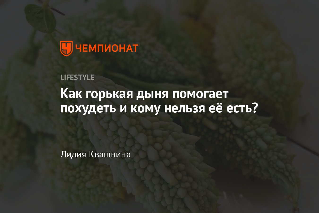 Горькая дыня: польза и вред для человека, как помогает похудеть - Чемпионат