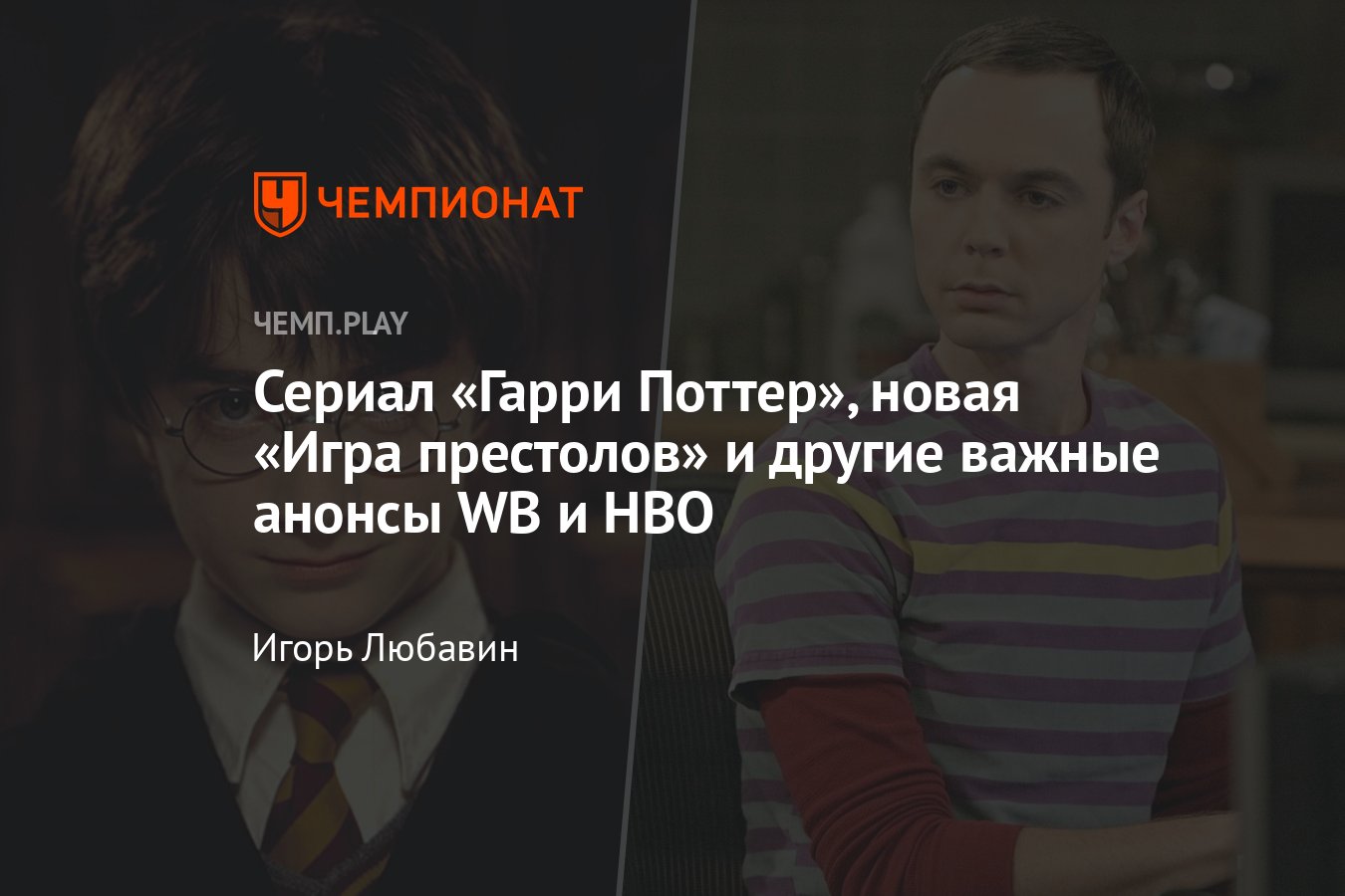 Будущее HBO и WB: «Гарри Поттер», «Теория большого взрыва», «Настоящий  детектив», «Игра престолов» и другие сериалы - Чемпионат