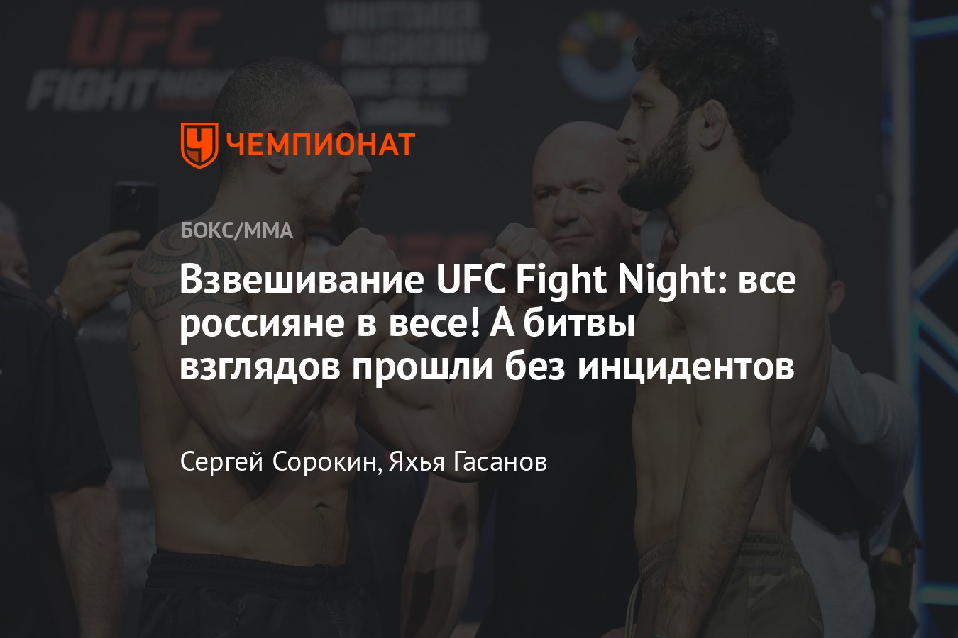 UFC Fight Night: Уиттакер — Алискеров, Павлович — Волков, время турнира,  где смотреть, онлайн-трансляция, результаты взвешивание - Чемпионат