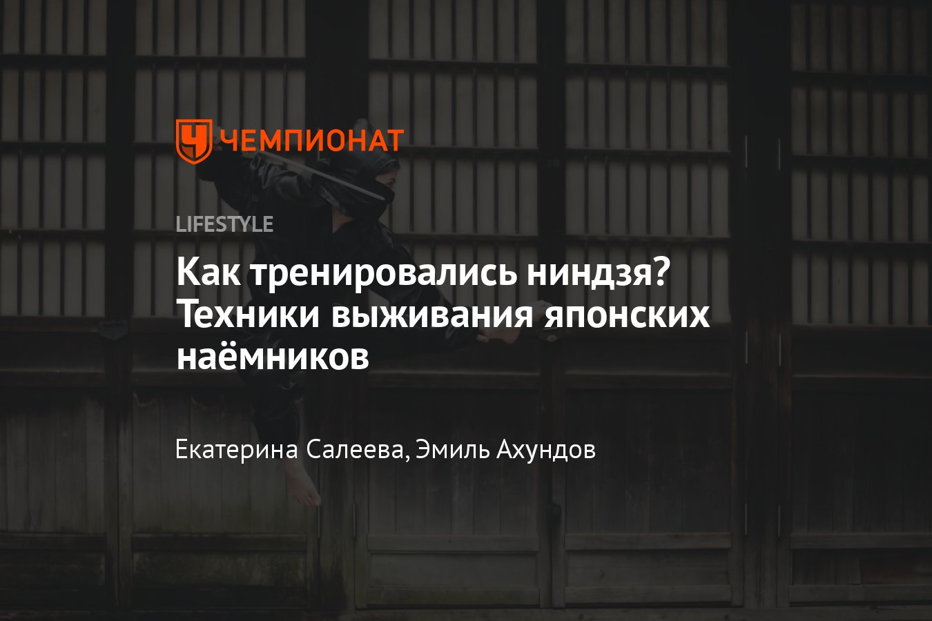 Как тренировались ниндзя? Секретные принципы тренировок японских наёмников  - Чемпионат