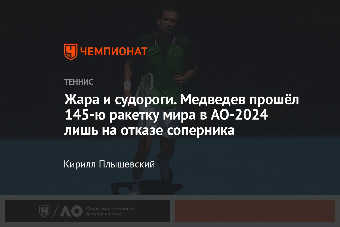 Australian Open — 2024, Даниил Медведев обыграл Теренса Атмана в 1-м круге,  турнир, расклады, сетки, соперники - Чемпионат