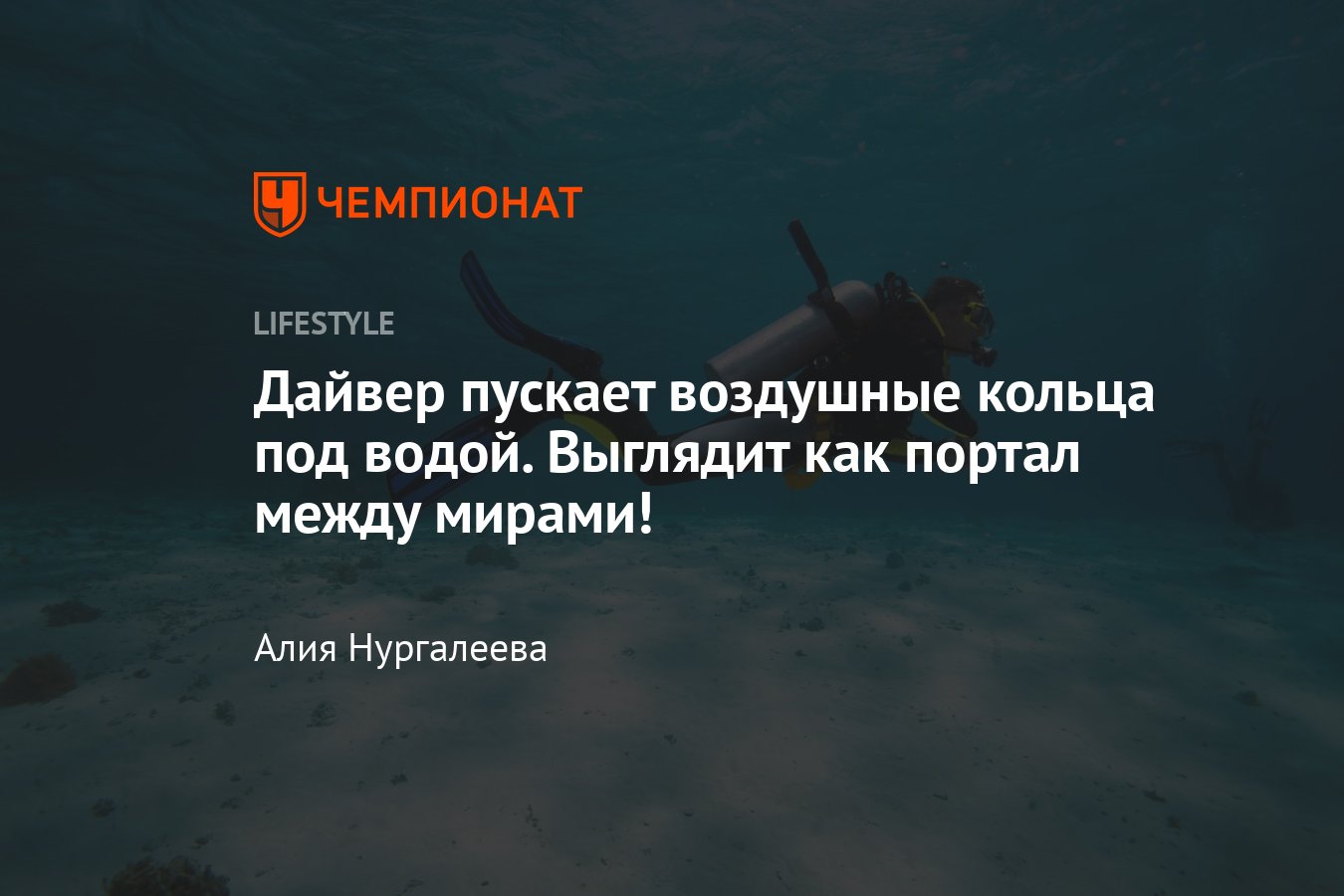 Дайвер пускает воздушные кольца под водой — видео - Чемпионат