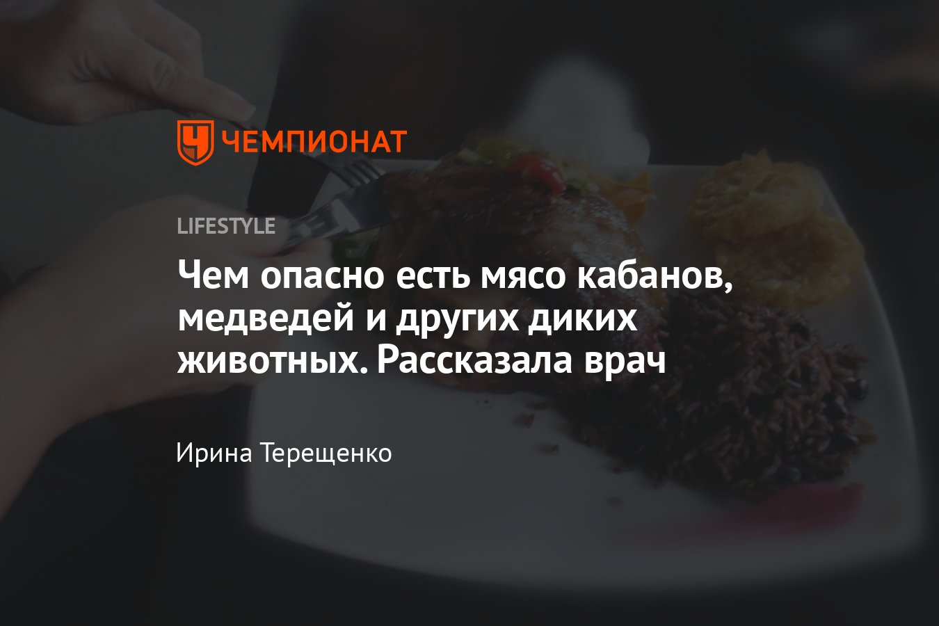 Чем опасно есть мясо диких животных: рассказывает врач - Чемпионат