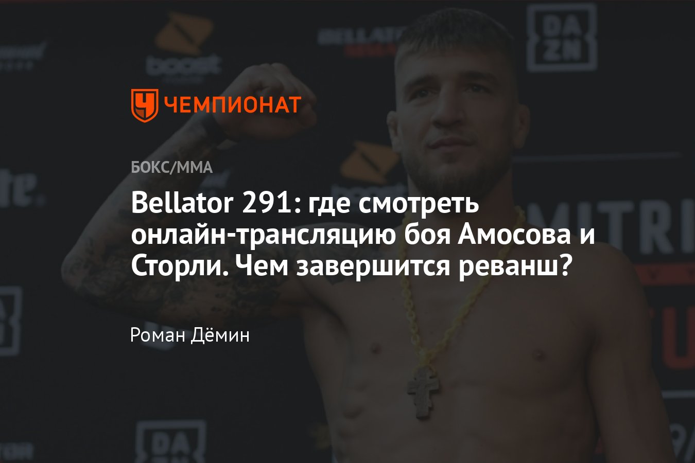 Bellator 291: Ярослав Амосов — Логан Сторли, где и во сколько смотреть  онлайн-трансляцию, прогнозы на бокс/ММА - Чемпионат