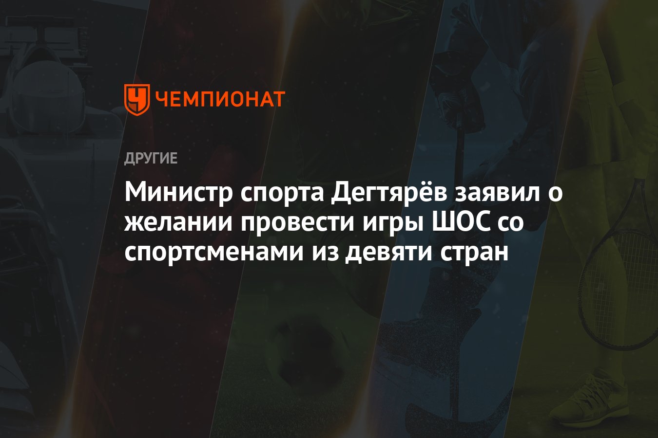 Министр спорта Дегтярёв заявил о желании провести игры ШОС со спортсменами  из девяти стран