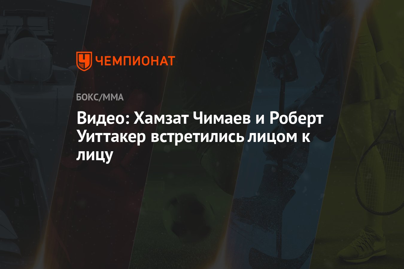 Видео: Хамзат Чимаев и Роберт Уиттакер встретились лицом к лицу - Чемпионат