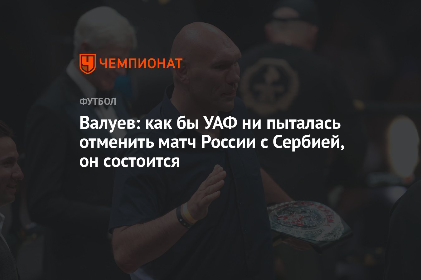 Валуев: как бы УАФ ни пыталась отменить матч России с Сербией, он состоится  - Чемпионат