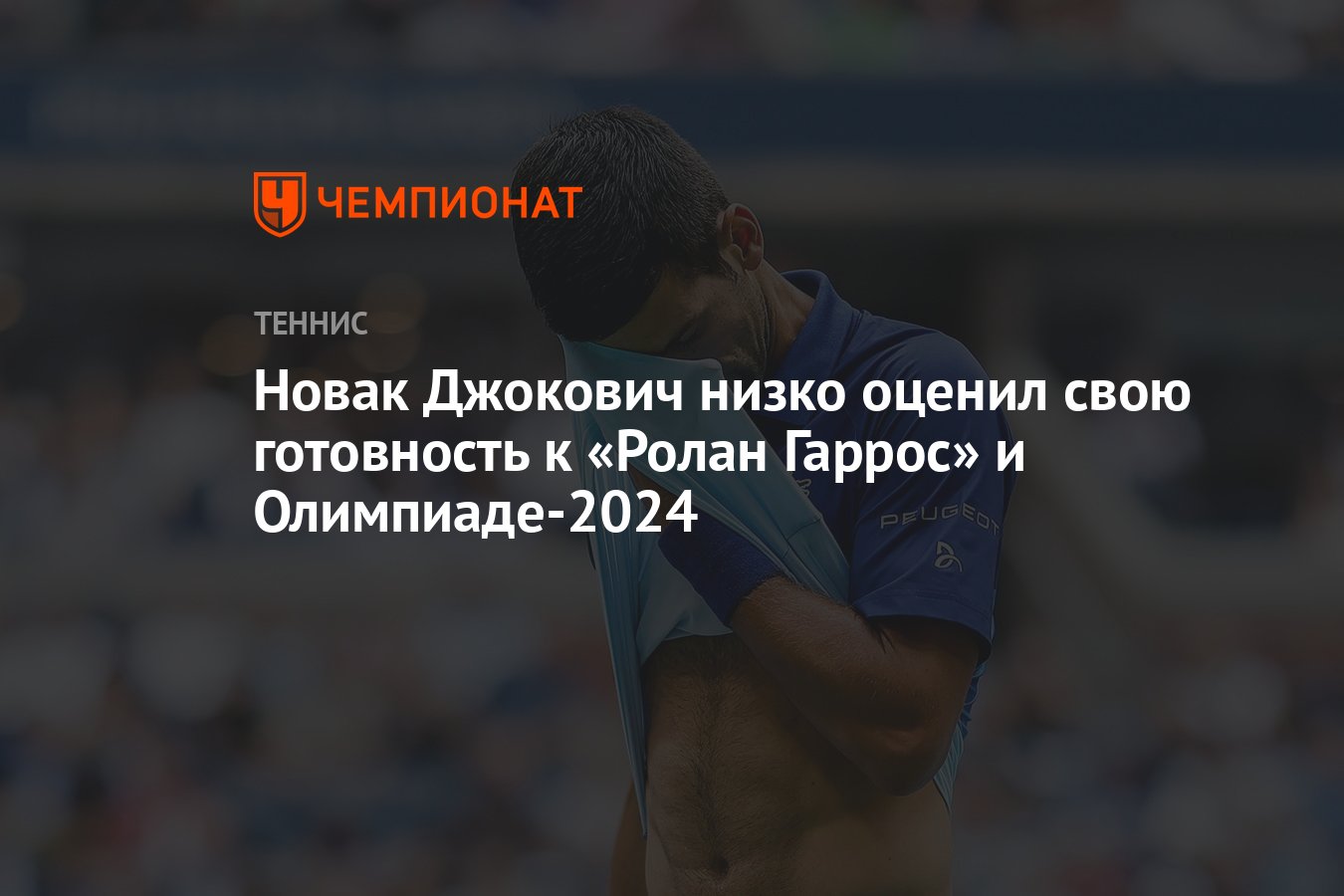 Новак Джокович низко оценил свою готовность к «Ролан Гаррос» и  Олимпиаде-2024 - Чемпионат