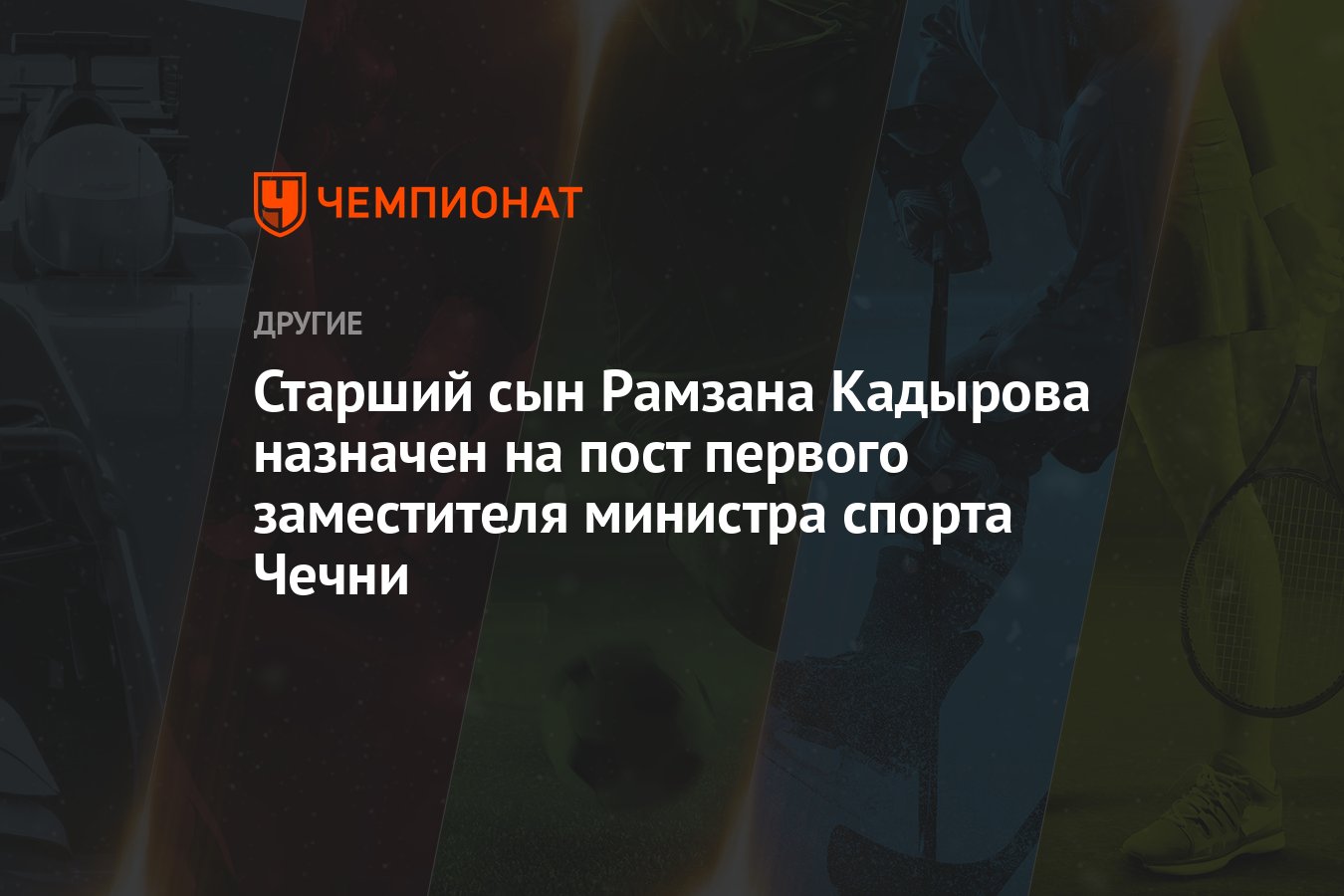 Старший сын Рамзана Кадырова назначен на пост первого заместителя министра  спорта Чечни - Чемпионат