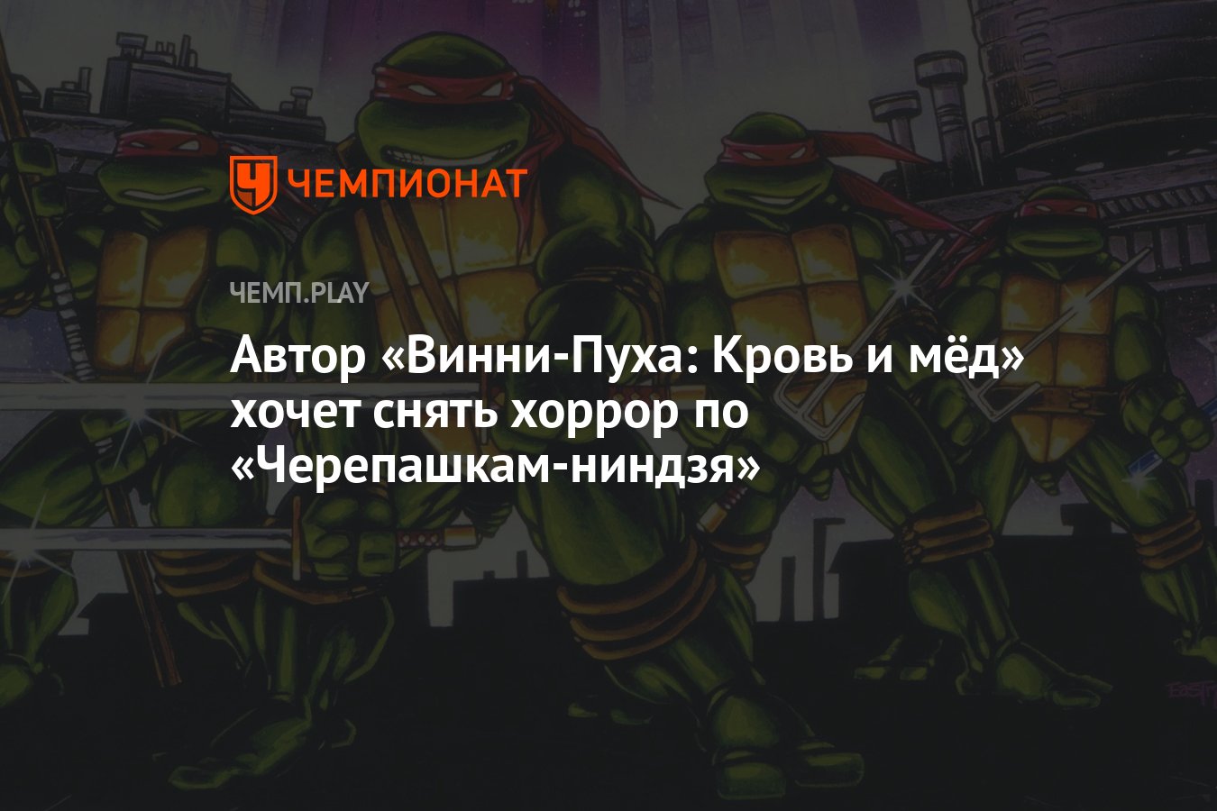 Автор «Винни-Пуха: Кровь и мёд» хочет снять хоррор по «Черепашкам-ниндзя» -  Чемпионат