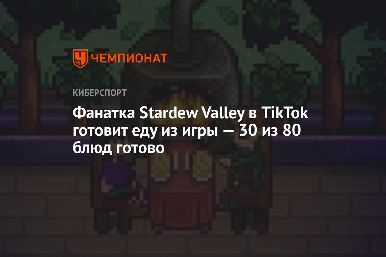 Фанатка Stardew Valley в TikTok готовит еду из игры — 30 из 80 блюд готово  - Чемпионат