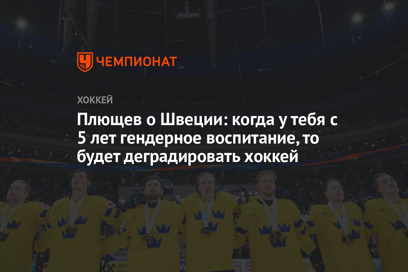 Плющев о Швеции: когда у тебя с 5 лет гендерное воспитание, то будет  деградировать хоккей - Чемпионат