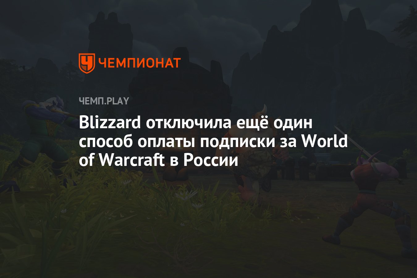 Blizzard отключила ещё один способ оплаты подписки за World of Warcraft в  России - Чемпионат