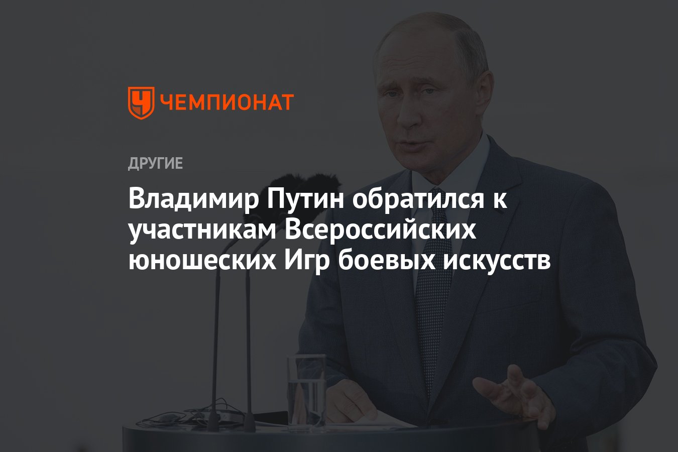 Владимир Путин обратился к участникам Всероссийских юношеских Игр боевых  искусств - Чемпионат