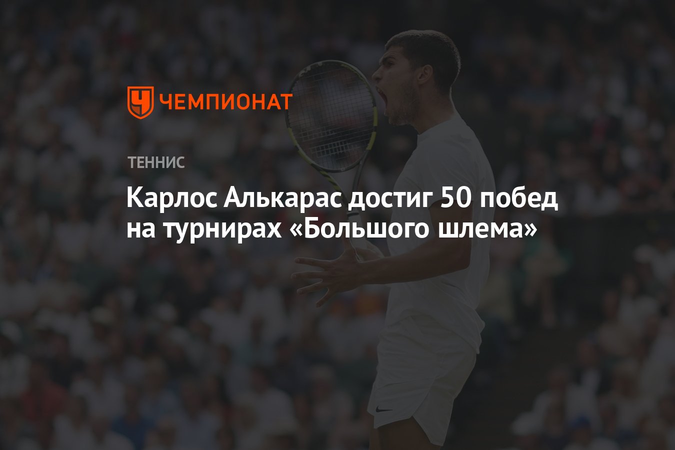 Карлос Алькарас достиг 50 побед на турнирах «Большого шлема» - Чемпионат