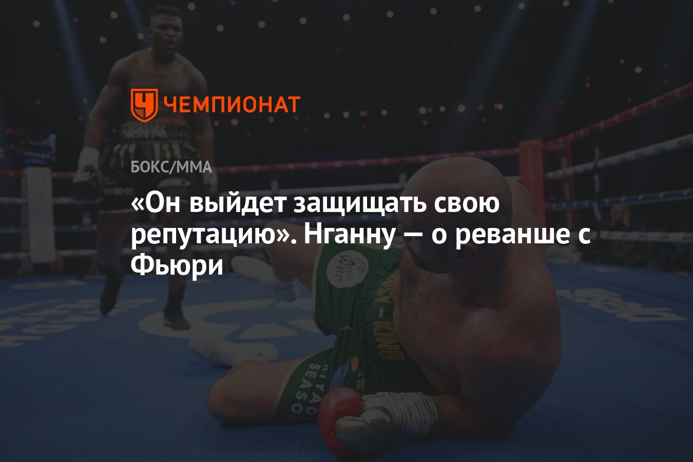 Он выйдет защищать свою репутацию». Нганну — о реванше с Фьюри - Чемпионат