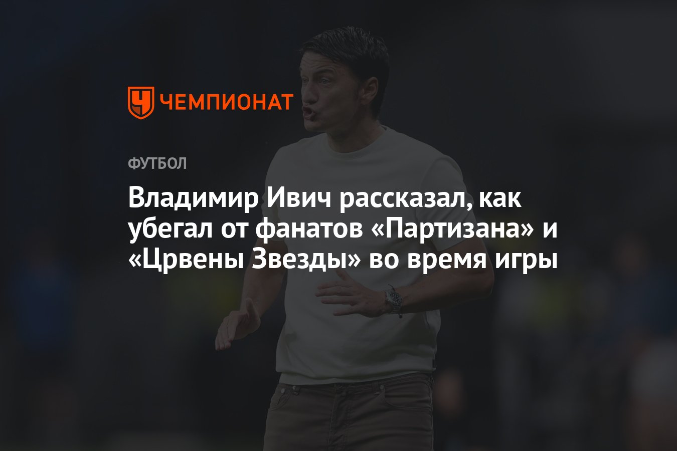 Владимир Ивич рассказал, как убегал от фанатов «Партизана» и «Црвены  Звезды» во время игры - Чемпионат