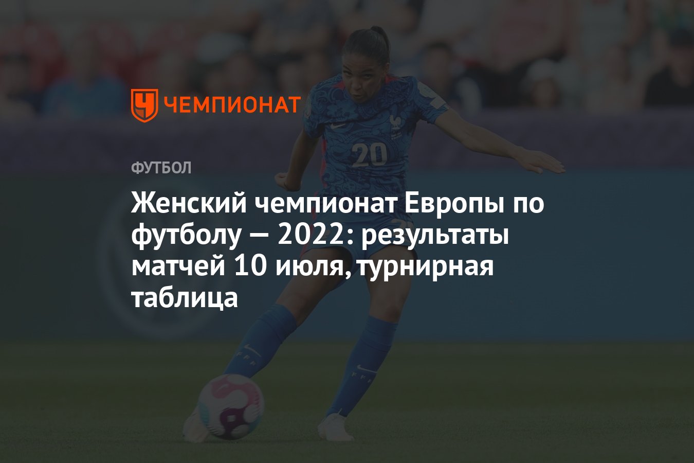 Женский чемпионат Европы по футболу — 2022: результаты матчей 10 июля,  турнирная таблица - Чемпионат