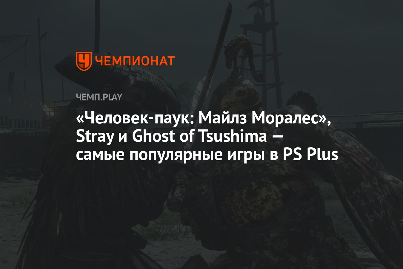 Человек-паук: Майлз Моралес», Stray и Ghost of Tsushima — самые популярные  игры в PS Plus - Чемпионат