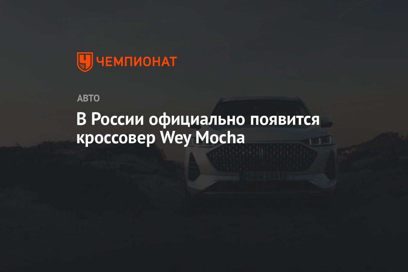 В России официально появится кроссовер Wey Mocha - Чемпионат