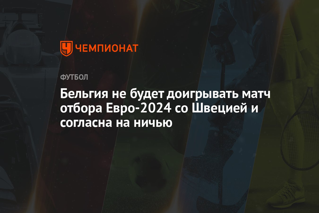 Бельгия не будет доигрывать матч отбора Евро‑2024 со Швецией и согласна на  ничью - Чемпионат