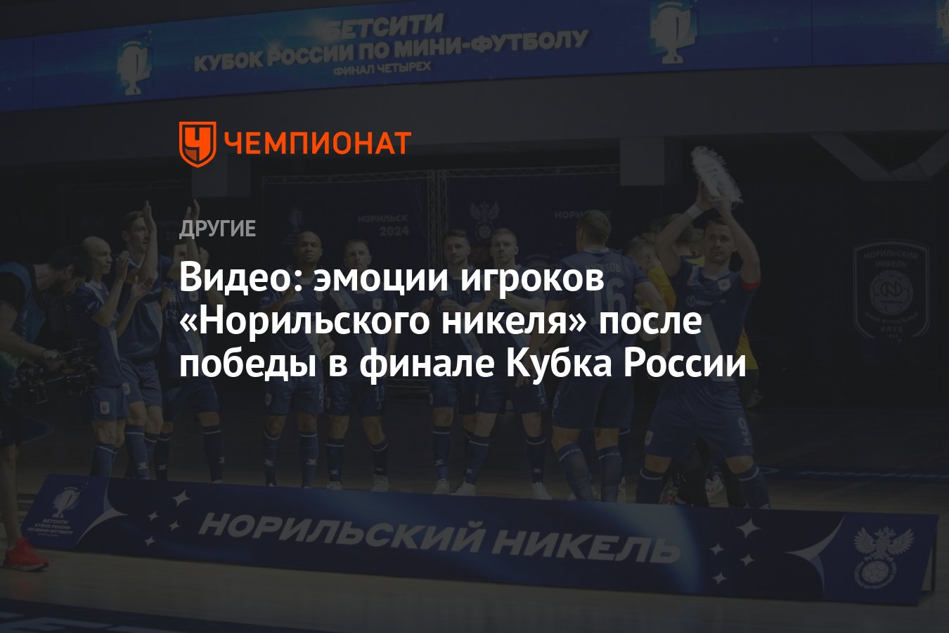 Видео: эмоции игроков «Норильского никеля» после победы в финале Кубка  России - Чемпионат