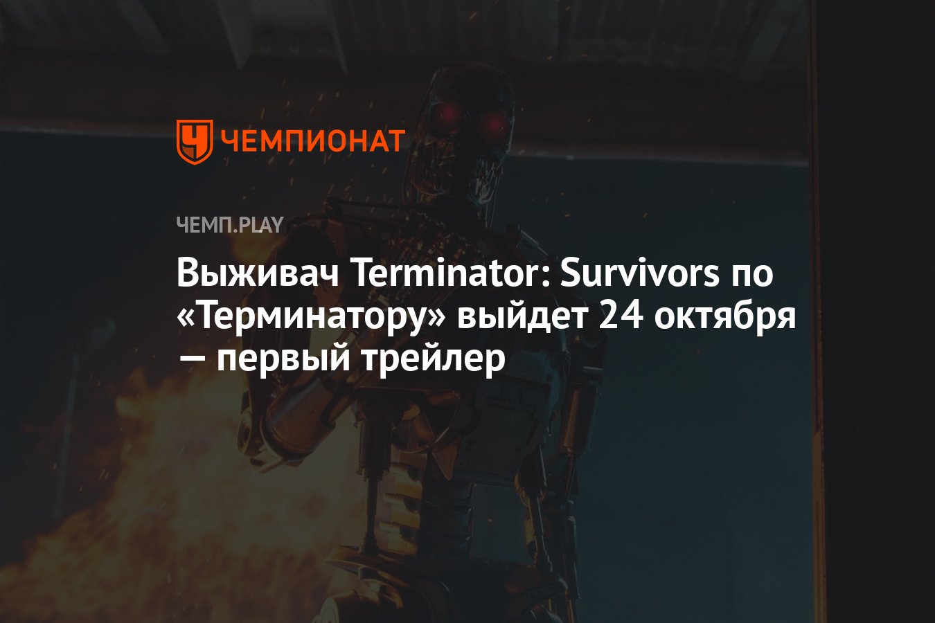 Выживач Terminator: Survivors по «Терминатору» выйдет 24 октября — первый  трейлер - Чемпионат