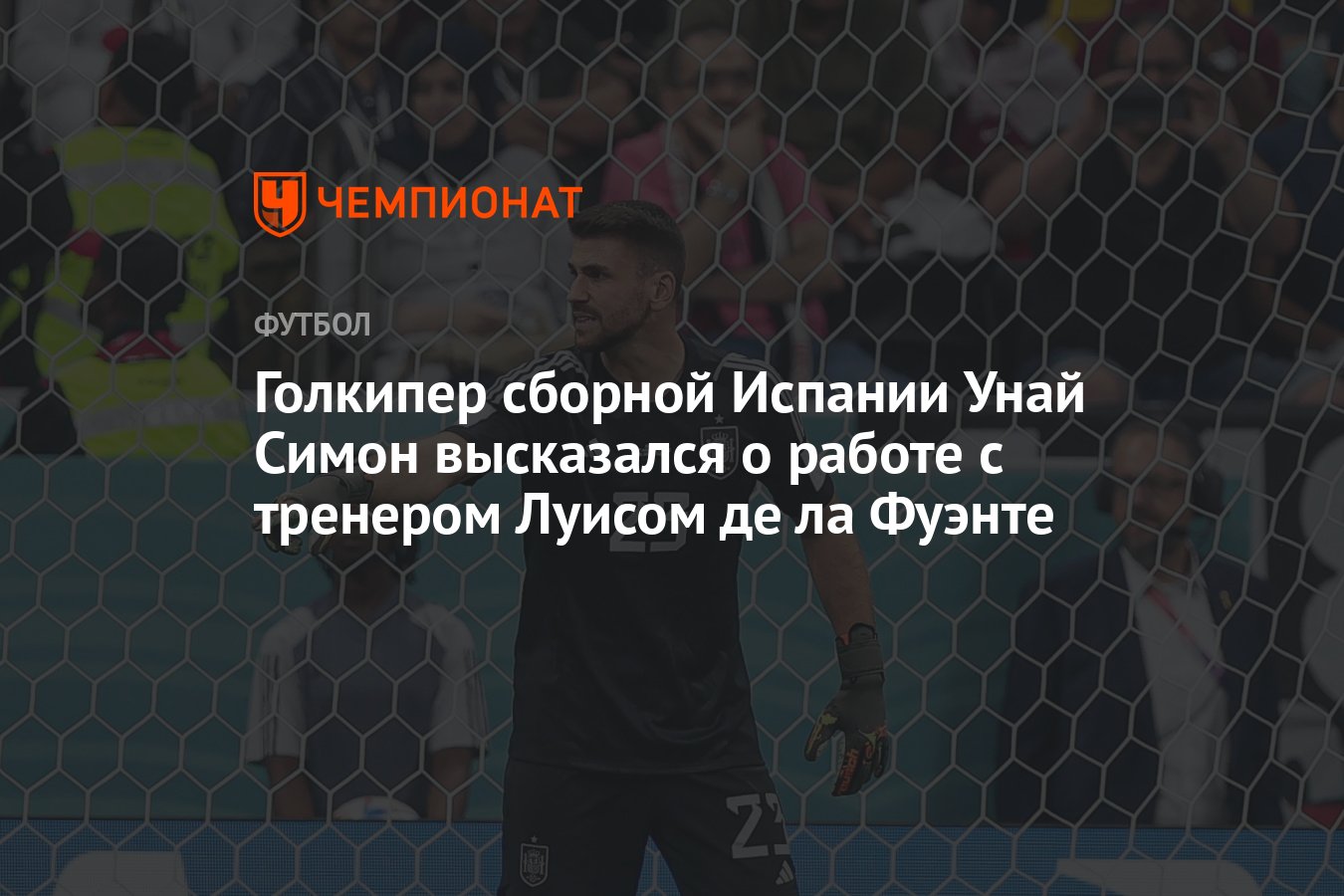 Голкипер сборной Испании Унай Симон высказался о работе с тренером Луисом  де ла Фуэнте - Чемпионат