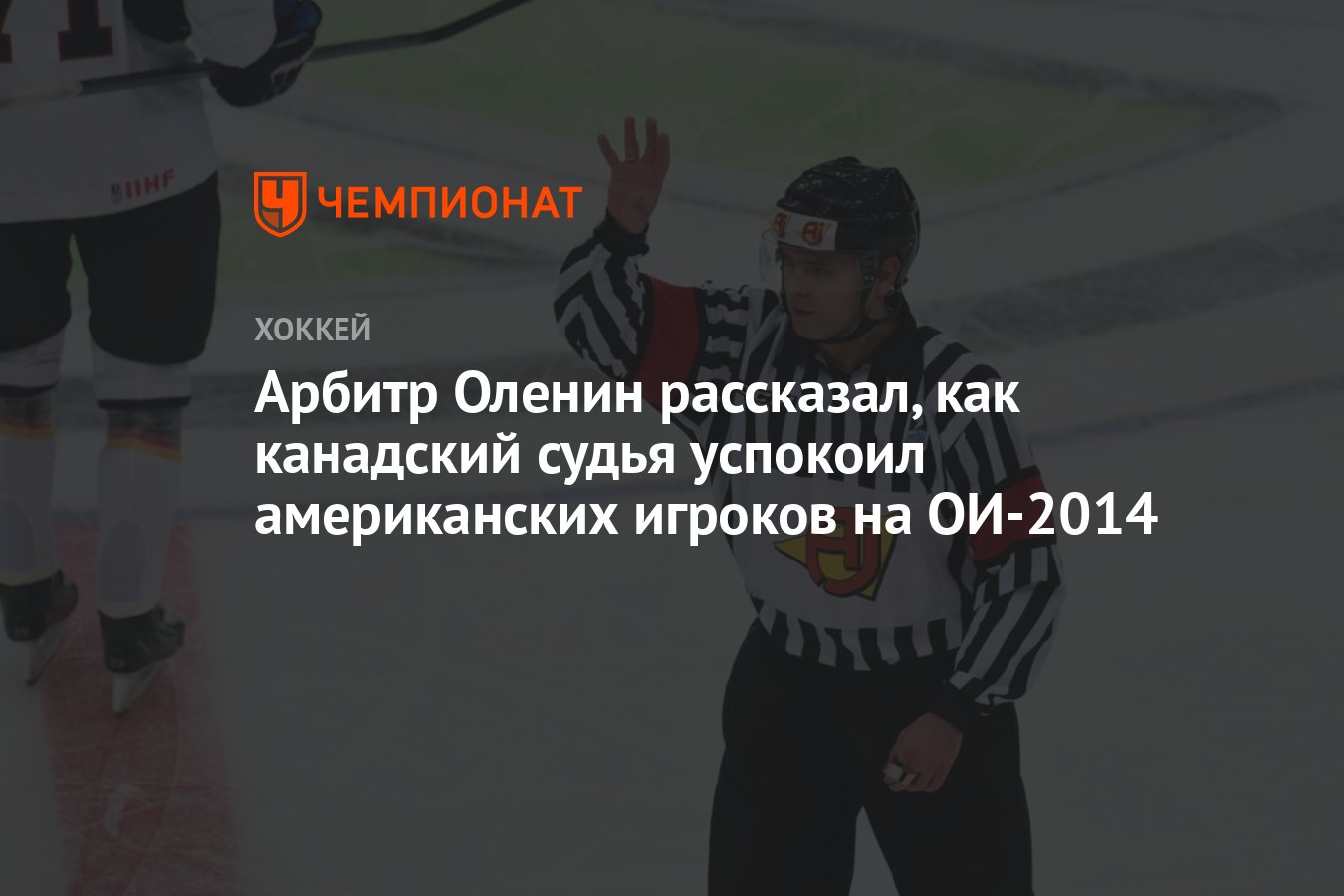 Арбитр Оленин рассказал, как канадский судья успокоил американских игроков  на ОИ-2014 - Чемпионат