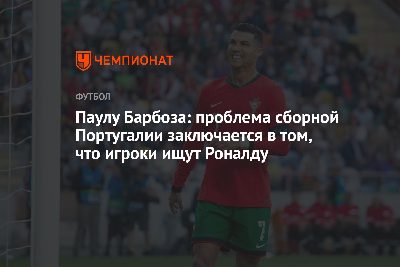 Паулу Барбоза: проблема сборной Португалии заключается в том, что игроки  ищут Роналду - Чемпионат