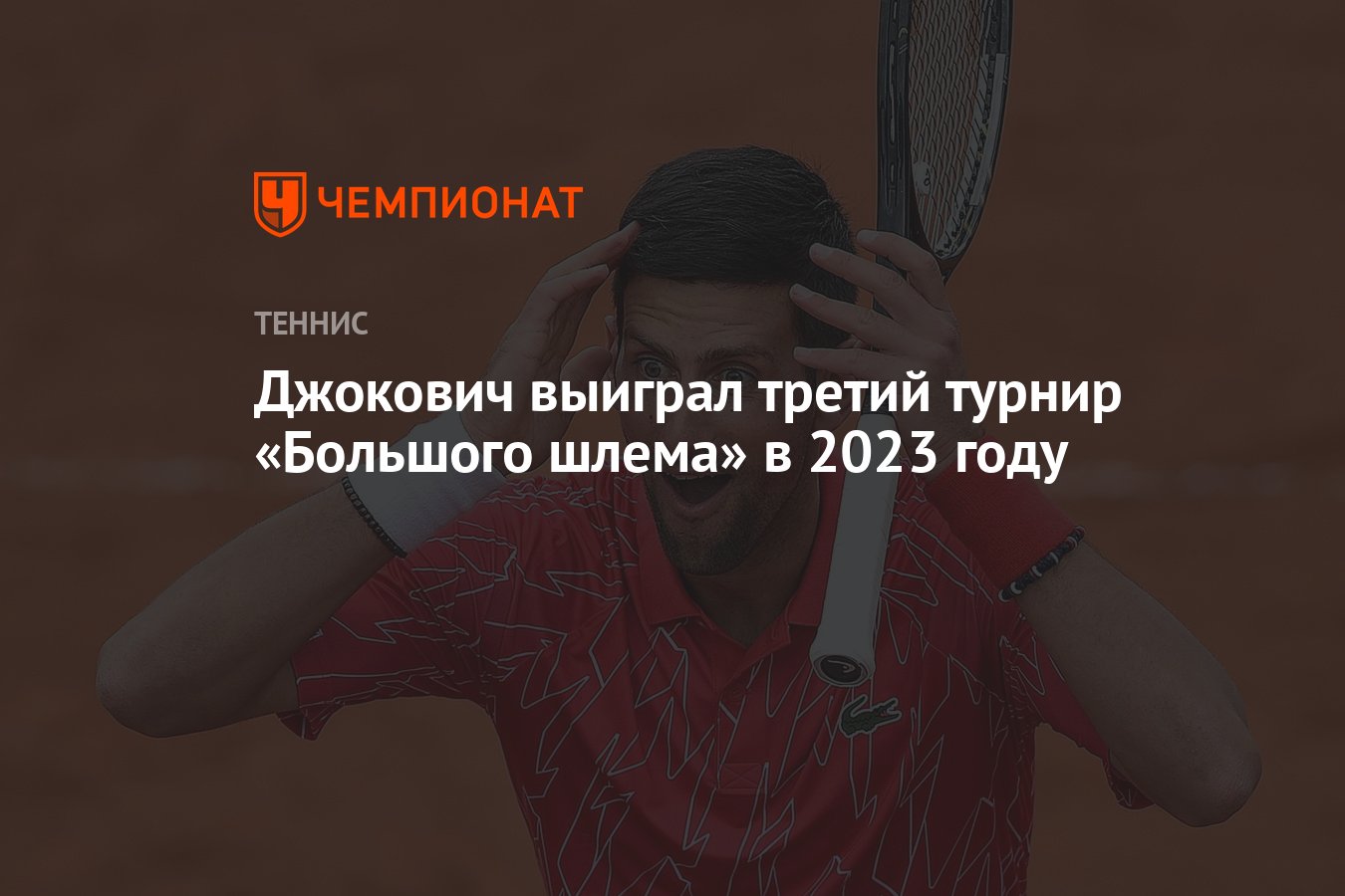 Джокович выиграл третий турнир «Большого шлема» в 2023 году - Чемпионат