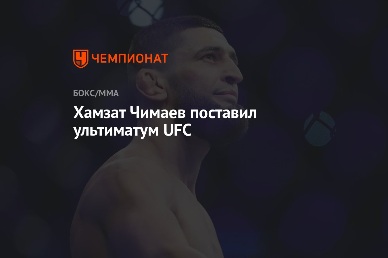 Хамзат Чимаев поставил ультиматум UFC - Чемпионат