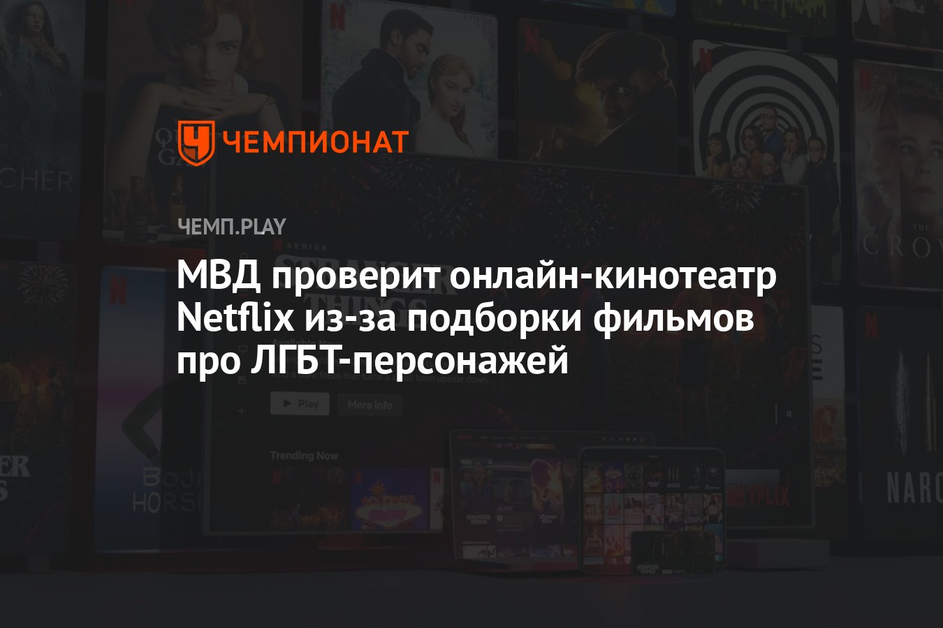 МВД проверит онлайн-кинотеатр Netflix из-за подборки фильмов про  ЛГБТ-персонажей - Чемпионат