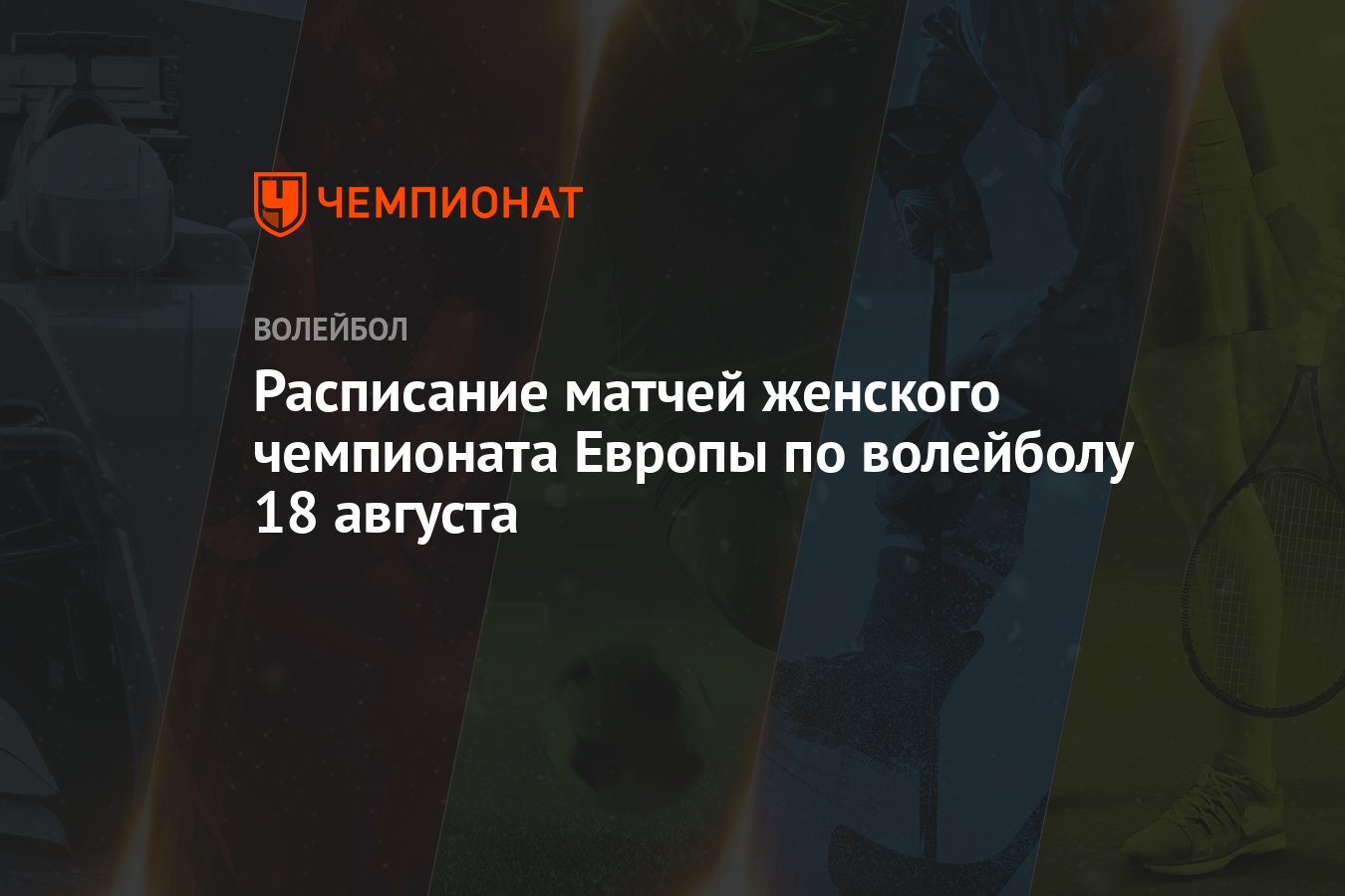 Расписание матчей женского чемпионата Европы по волейболу 18 августа -  Чемпионат