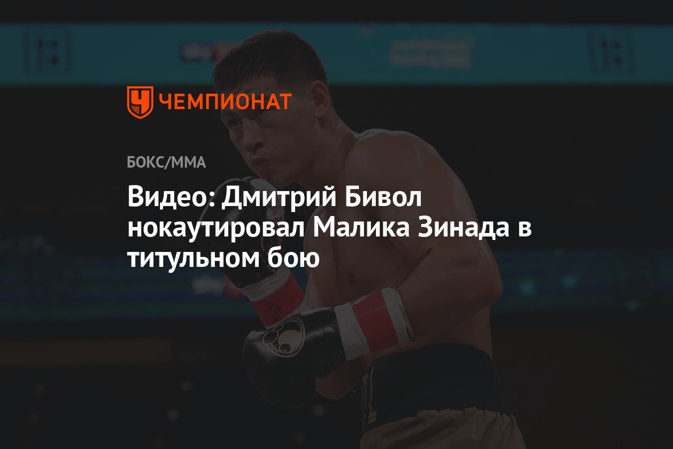 Видео: Дмитрий Бивол нокаутировал Малика Зинада в титульном бою - Чемпионат