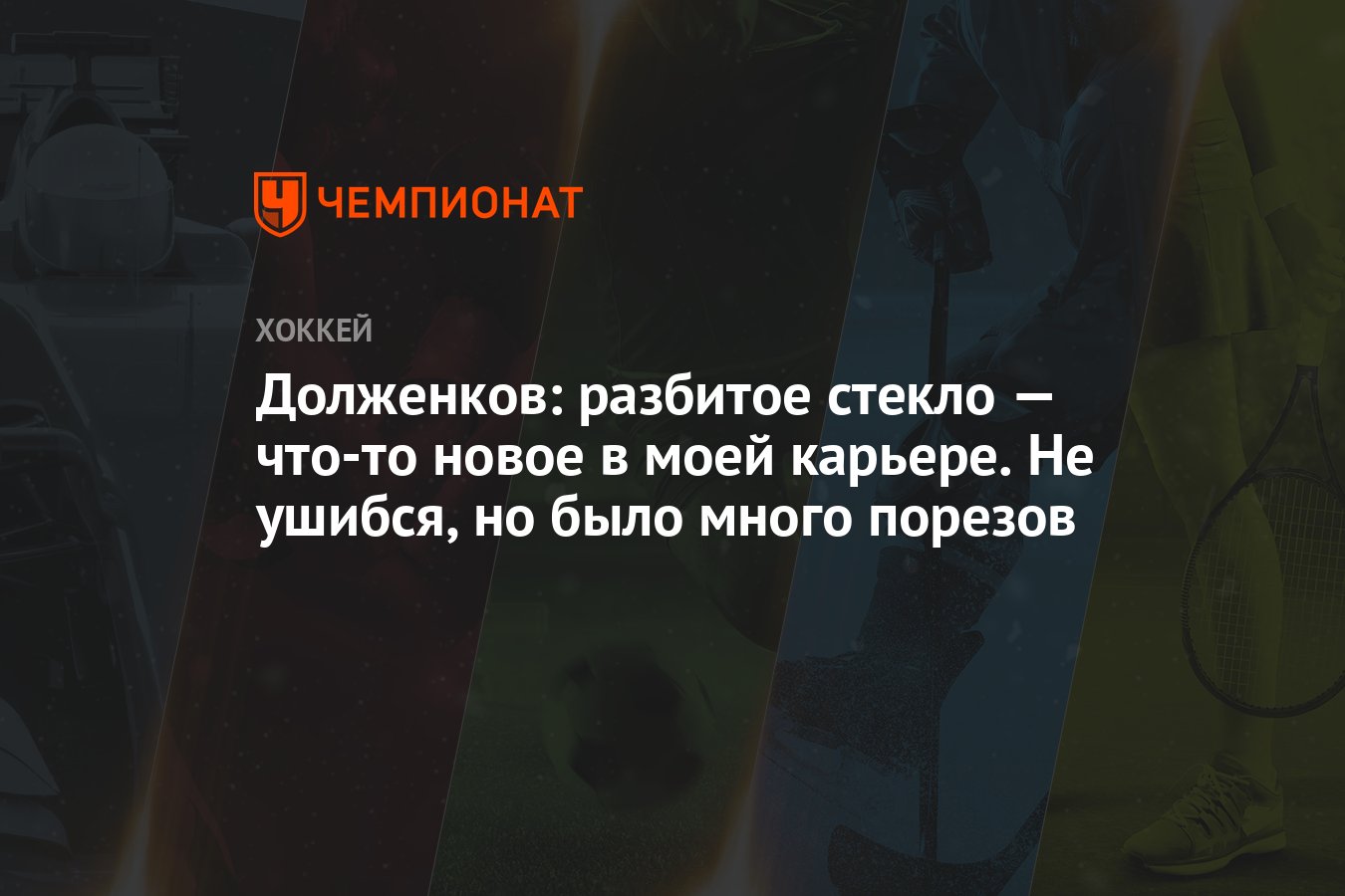 Долженков: разбитое стекло — что-то новое в моей карьере. Не ушибся, но  было много порезов - Чемпионат