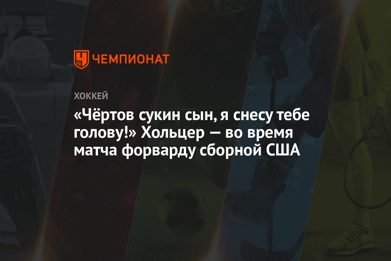 Чёртов сукин сын, я снесу тебе голову!» Хольцер — во время матча форварду  сборной США - Чемпионат