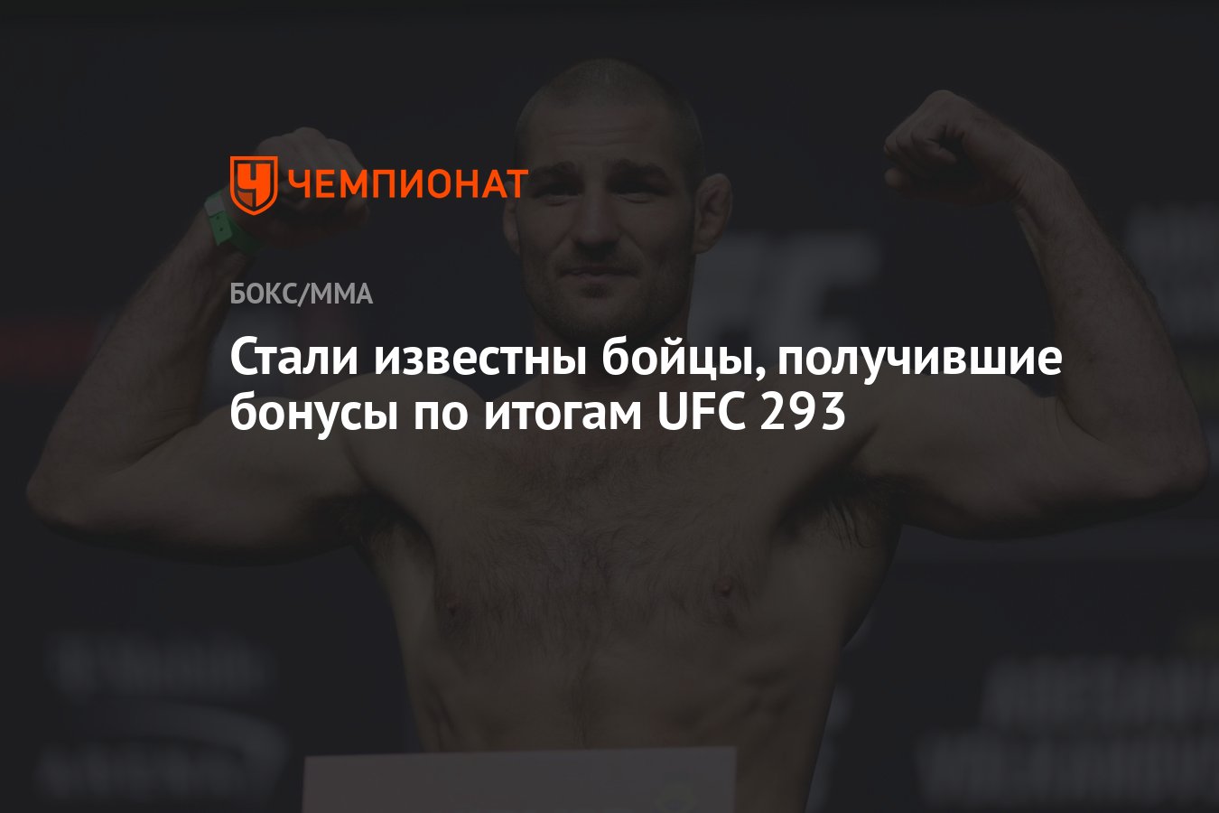 Стали известны бойцы, получившие бонусы по итогам UFC 293 - Чемпионат