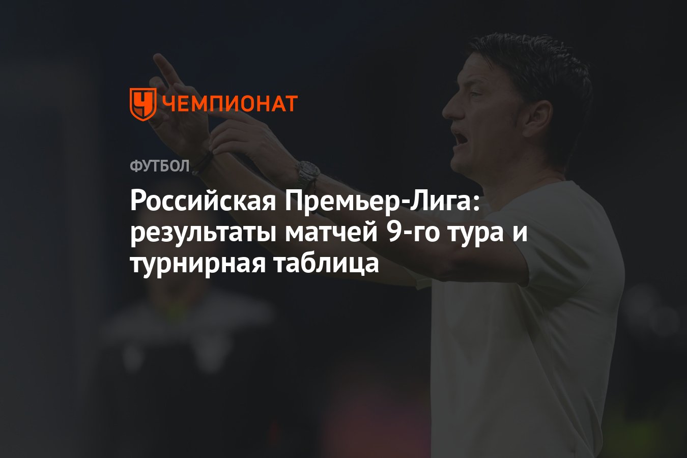 Российская Премьер-Лига: результаты матчей 9-го тура и турнирная таблица -  Чемпионат