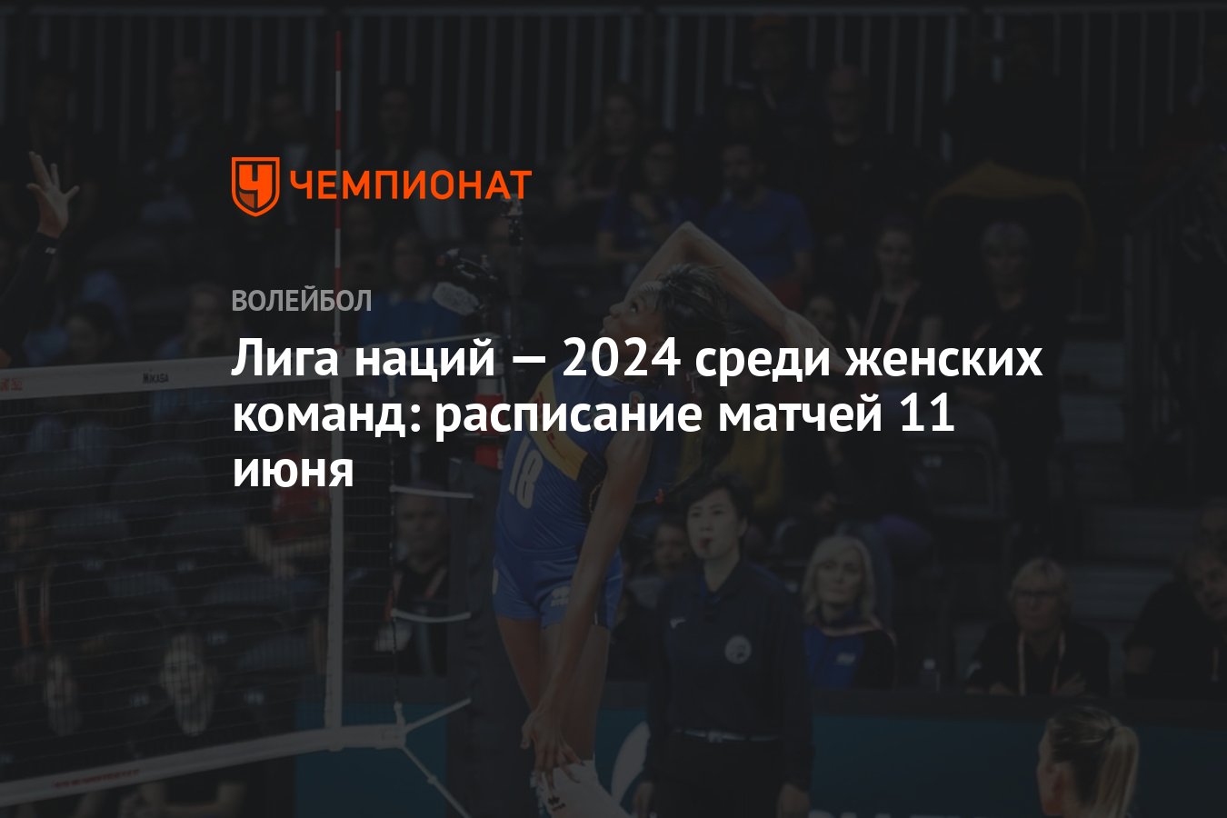 Лига наций — 2024 среди женских команд: расписание матчей 11 июня -  Чемпионат