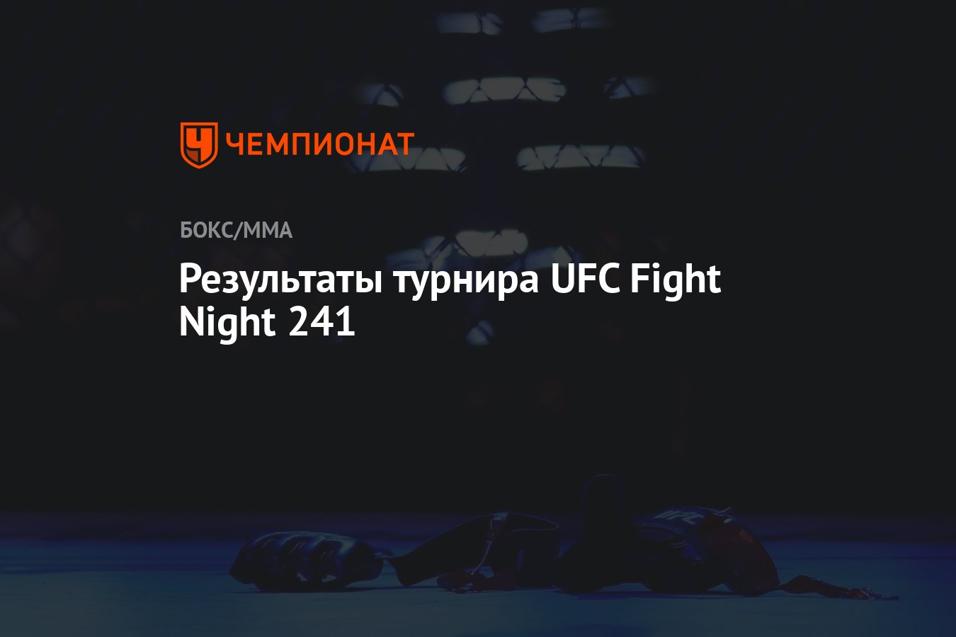 Результаты турнира UFC Fight Night 241 - Чемпионат