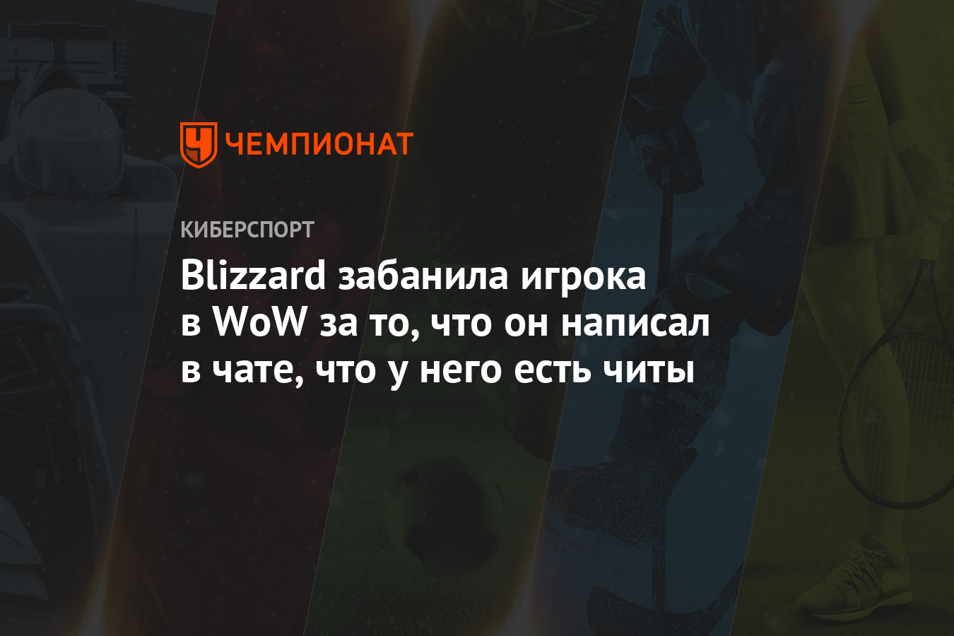 Blizzard забанила игрока в WoW за то, что он написал в чате, что у него  есть читы - Чемпионат