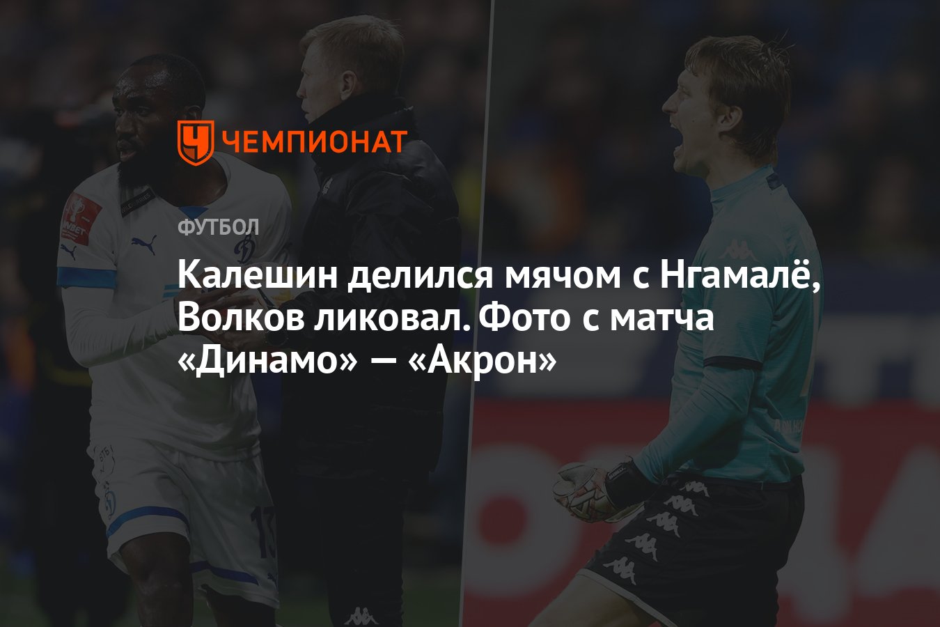 Калешин делился мячом с Нгамалё, Волков ликовал. Фото с матча «Динамо» —  «Акрон» - Чемпионат