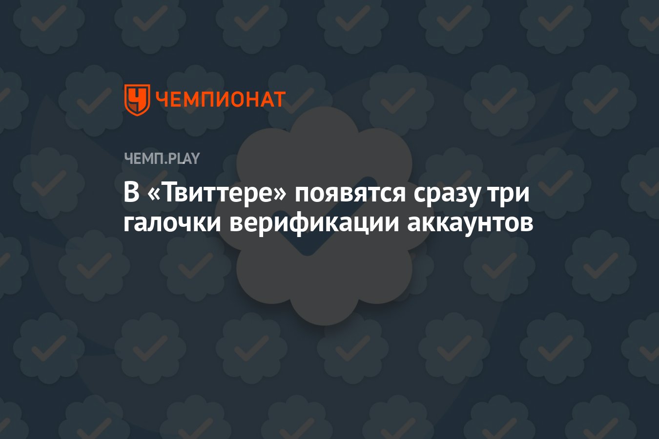 В «Твиттере» появятся сразу три галочки верификации аккаунтов - Чемпионат